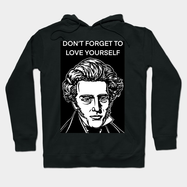 SOREN KIERKEGAARD quote .2 - ink portrait Hoodie by lautir